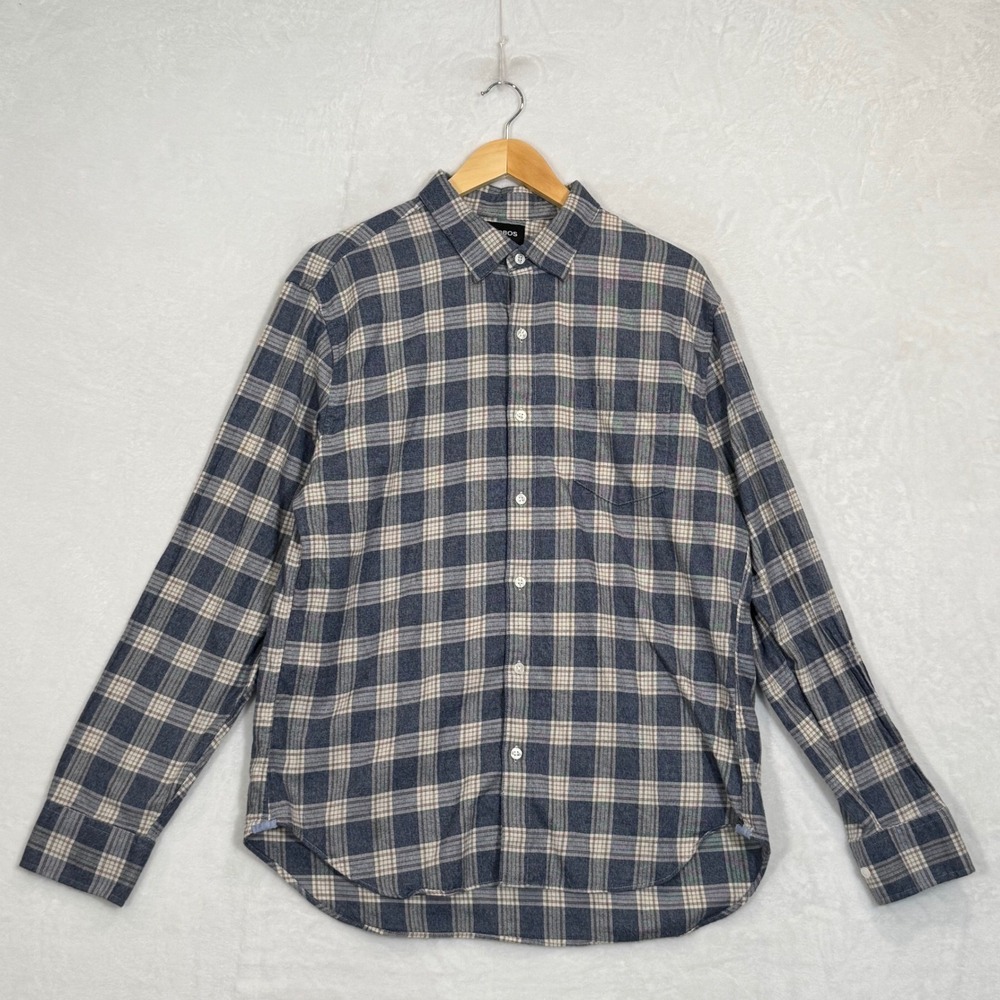 Bonobos Blue Plaid Flannel Slim Fit Shirt XL